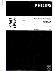 Philips PE1647 Operation Manual