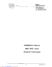 TET Electronics M7C Series Manual