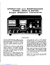 Swann 250C Operation And Maintenance
