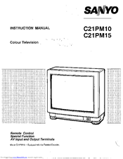 Sanyo C21PM15 Instruction Manual