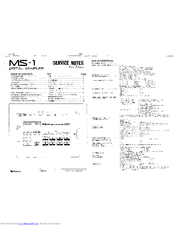 Roland MS-1 Service Notes
