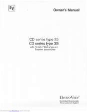 Electro-Voice CD series type 35i Owner's Manual