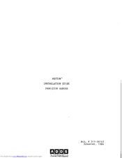 ADDS Mentor 2000 Series Installation Manual