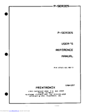 Printronix P600 User's Reference Manual