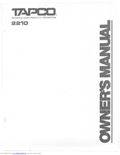 Tapco 2210 Owner's Manual