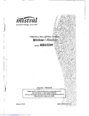Mistral MB62DW Instruction Manual