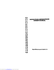 Hayes Microcomputer Products Stack Chronograph Owner's Manual
