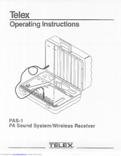 Telex PAS-1 Operating Instructions Manual