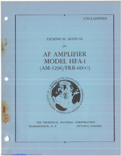TMC HFA-1 Instruction Book