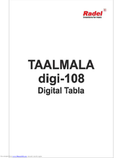 Radel TAALMALA digi-108 Manual