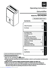 KDK GCH23H Operating Instructions Manual