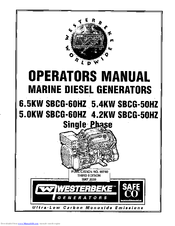 Westerbeke 4.2KW SBCG-50Hz Operator's Manual
