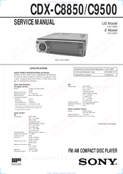 Sony CDX-C9500 Service Manual