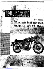 Ducati 250 Mach 1 1965 Instructions For Use And Maintenance Manual