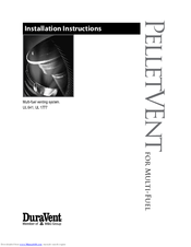 DuraVent PelletVent UL 641 Installation Instructions Manual
