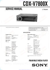 Sony CDX-V7800X Service Manual