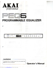 Akai PEQ6 Operator's Manual
