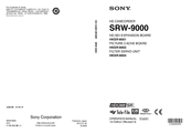 Sony SRW-9000 Operation Manual