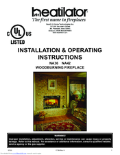 Heatilator NA36 Installation & Operating Instructions Manual