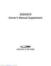 Maxum 2500SCR Owner's Manual