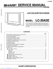 Sharp LC-20A2E Service Manual