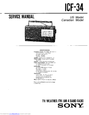Sony ICF-34 Service Manual