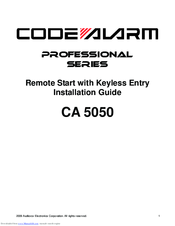 Code Alarm Professional Series CA 5050 Installation Manual