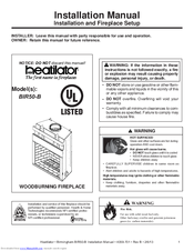 Heatilator BIR50-B Installation Manual