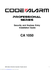 Code Alarm Professional Series CA 1050 User Manual