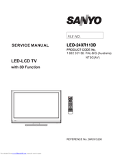 Sanyo LED-24XR113D Service Manual