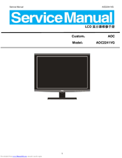 AOC AOC2241VG Service Manual