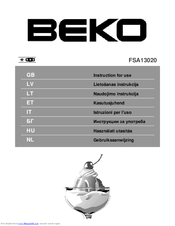 Beko FSA13020 Instructions For Use Manual