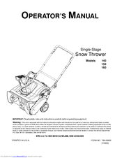 MTD 160 Operator's Manual