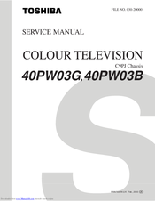 Toshiba 40PW03G Service Manual