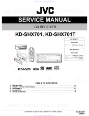JVC CD Receiver KD-SHX701 Service Manual