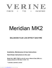 Verine Meridian MK2 Installation, Maintenance & User Instructions