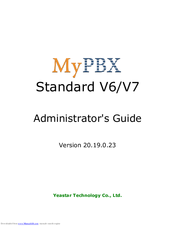 Yeastar Technology MyPBX Standard V6 Administrator's Manual
