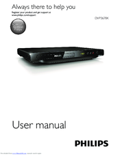 Philips DVP3670K User Manual