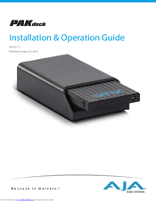 AJA PAKdock Installation & Operation Manual