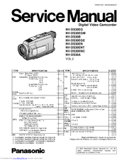 Panasonic NV-DS30EG Service Manual
