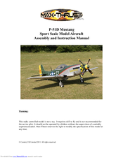 Max-Thrust P-51D Mustang Assembly And Instruction Manual