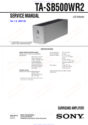 Sony TA-SB500WR2 Service Manual