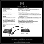 Platinum PT-CR30A1-C Quick Setup Manual