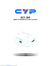 CYP DCT-3HP Operation Manual