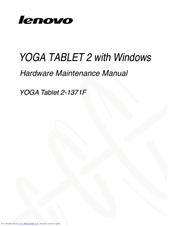 Lenovo YOGA Tablet 2-1371F Hardware Maintenance Manual