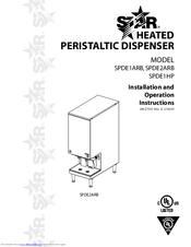 Star SPDE1ARB Installation And Operation Instructions Manual