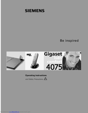 Siemens 4075 Operating Instructions Manual