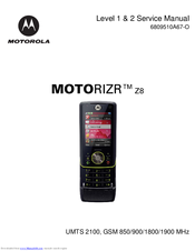 Motorola MOTORIZR Z8 Service Manual
