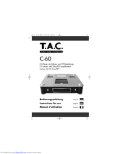 t.a.c. C-60 Instructions For Use Manual