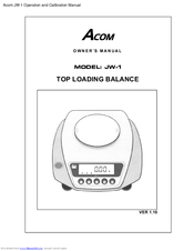 Acom JW-1 Owner's Manual